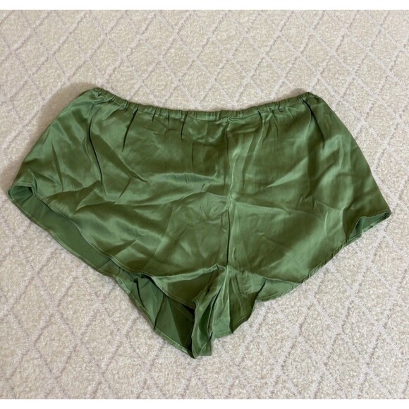 NWT Asceno Venice Sleep Shorts Jade Green 100% Silk Women’s Sleepwear Size L - Picture 6 of 8